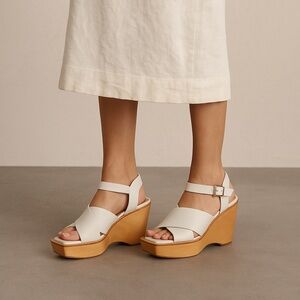 Rag & Bone Santiago Wedge Clog – Antique White (Size 37 / US 7)